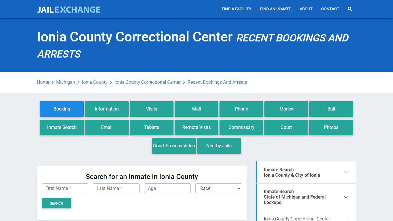 Ionia County Correctional Center Recent Bookings And Arrests