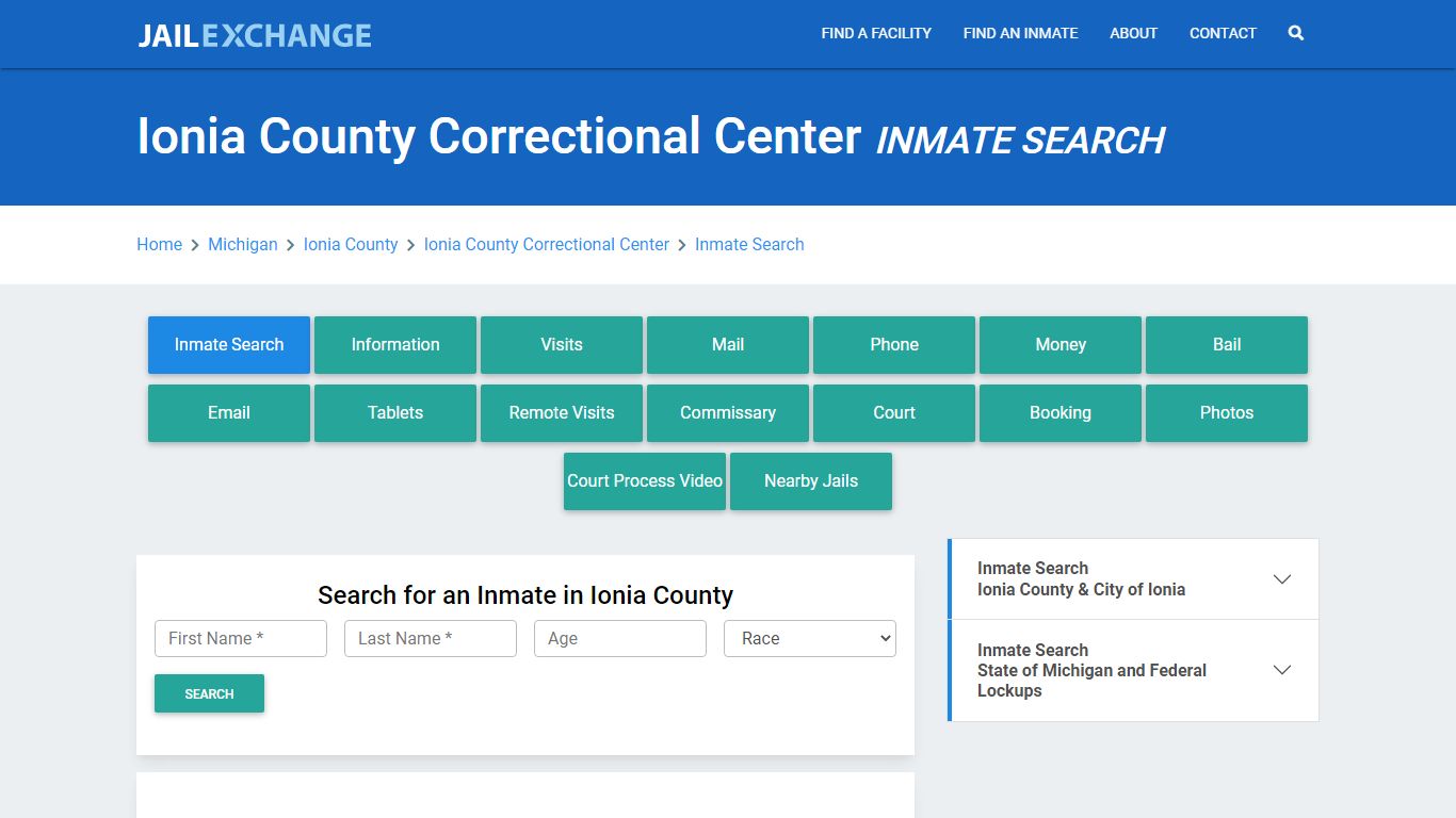 Ionia County Correctional Center Inmate Search - Jail Exchange