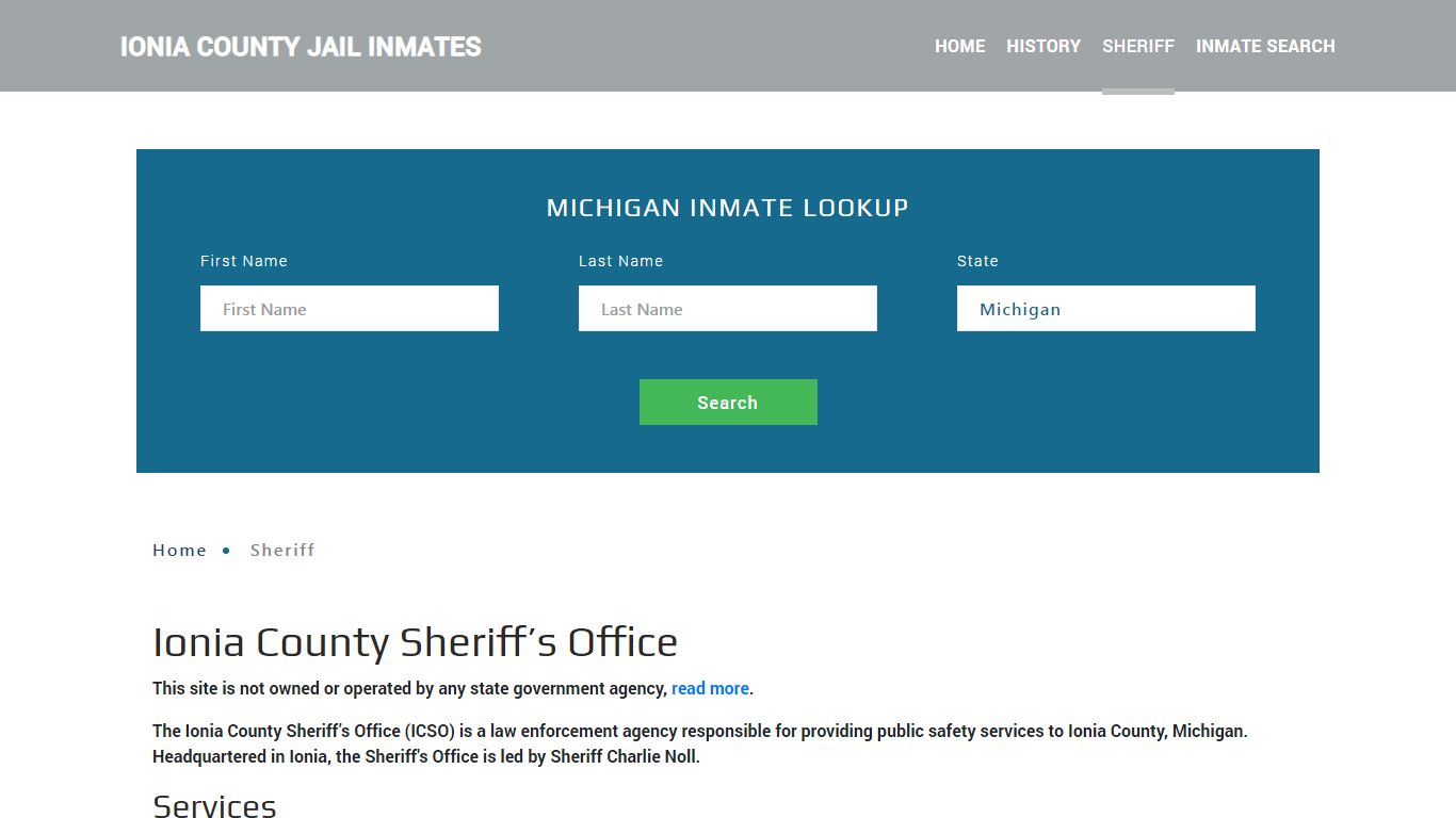 Ionia County Sheriff, MI Arrest Warrant Lookup